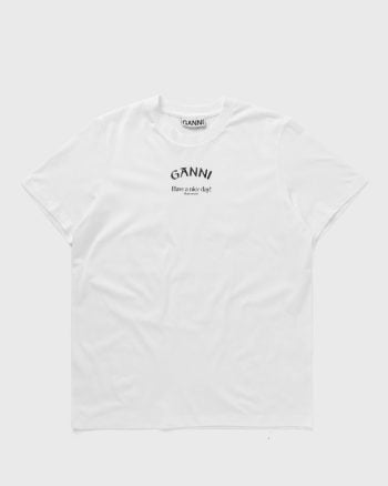 Ganni Thin Jersey Relaxed O-neck T-shirt women Shortsleeves white